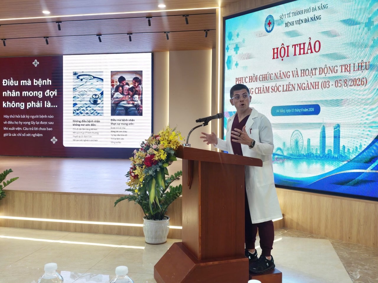 Dr. Patro with healthcare professionals at Da Nang Hospital